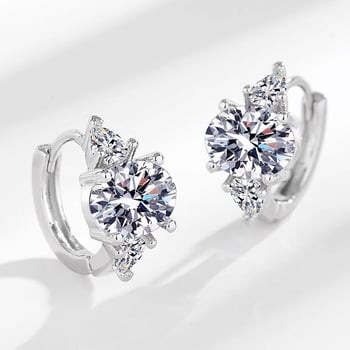 Γυναικεία οβάλ κρεμαστά σκουλαρίκια με ζιρκόν, Cao Shi, μινιμαλιστικό γεωμετρικό στυλ