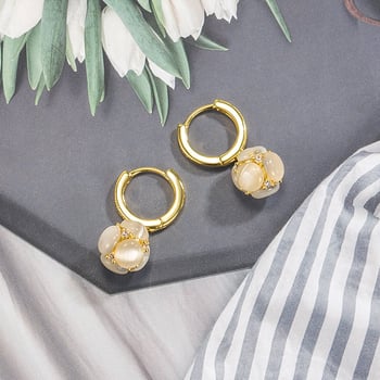 Γυναικεία σκουλαρίκια με λίθο ματιού γάτας, φθινοπωρινό-χειμερινό 2022, στυλάτα και κομψά, κλιπς για τα αυτιά, ελαφρύς λουξ, υψηλής ποιότητας κρεμαστά σκουλαρίκια