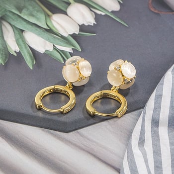 Γυναικεία σκουλαρίκια με λίθο ματιού γάτας, φθινοπωρινό-χειμερινό 2022, στυλάτα και κομψά, κλιπς για τα αυτιά, ελαφρύς λουξ, υψηλής ποιότητας κρεμαστά σκουλαρίκια