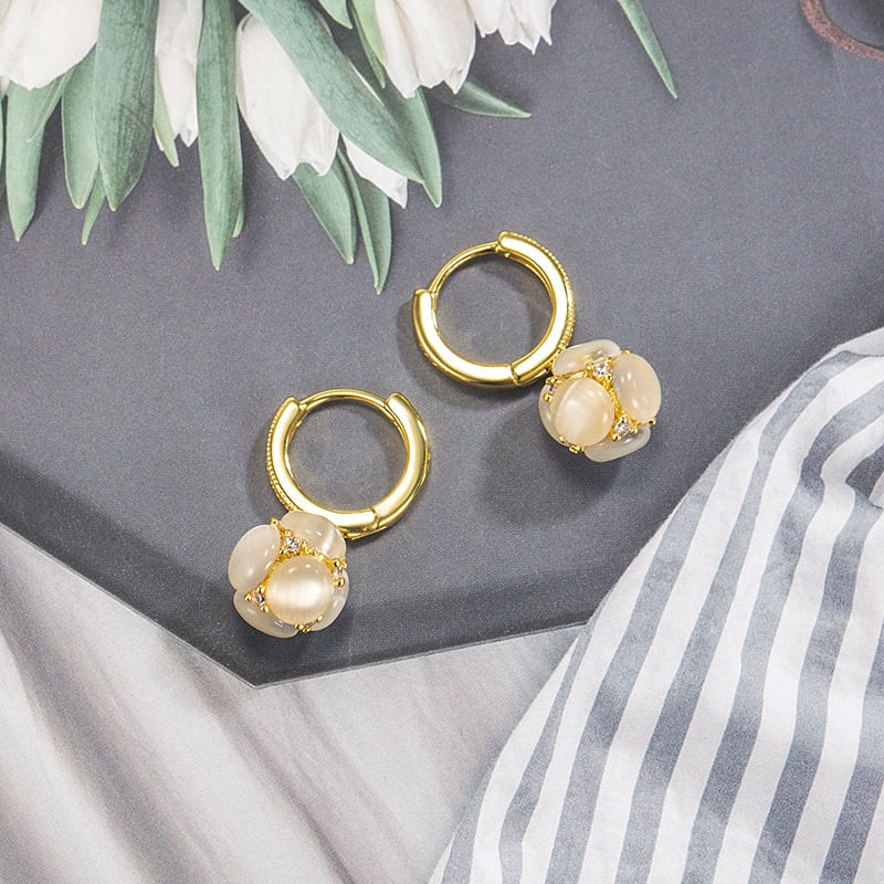 Γυναικεία σκουλαρίκια με λίθο ματιού γάτας, φθινοπωρινό-χειμερινό 2022, στυλάτα και κομψά, κλιπς για τα αυτιά, ελαφρύς λουξ, υψηλής ποιότητας κρεμαστά σκουλαρίκια