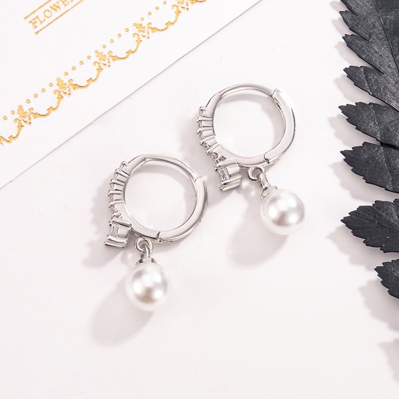 Naušnice s perlama i cirkonima, elegantne i luksuzne za žene