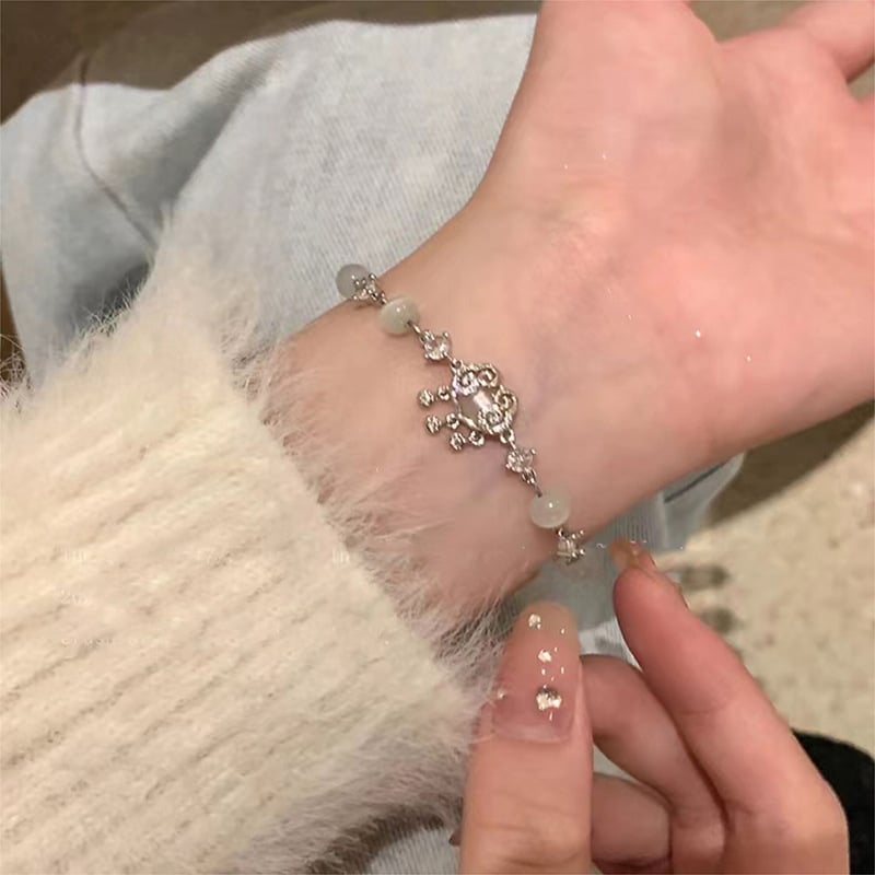 Βραχιόλι με χάντρες ματιού γάτας, σε κινεζικό Stul, ρετρό εθνικού σχεδιασμού