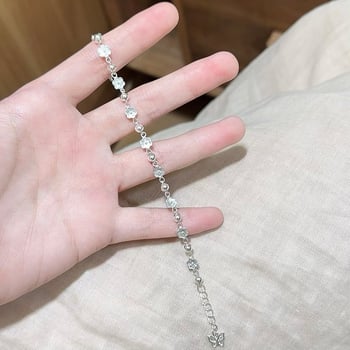 Χάλκινο βραχιόλι με λουλούδι για γυναίκες, κορεατικού στυλ, εκλεπτυσμένος μινιμαλιστικός σχεδιασμός