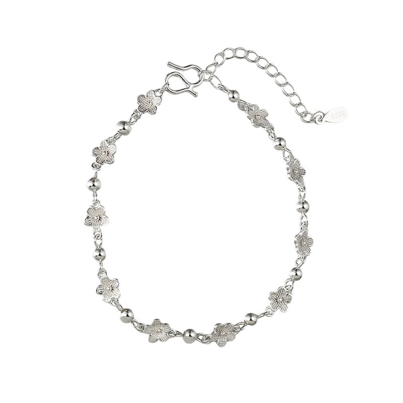 Χάλκινο βραχιόλι με λουλούδι για γυναίκες, κορεατικού στυλ, εκλεπτυσμένος μινιμαλιστικός σχεδιασμός