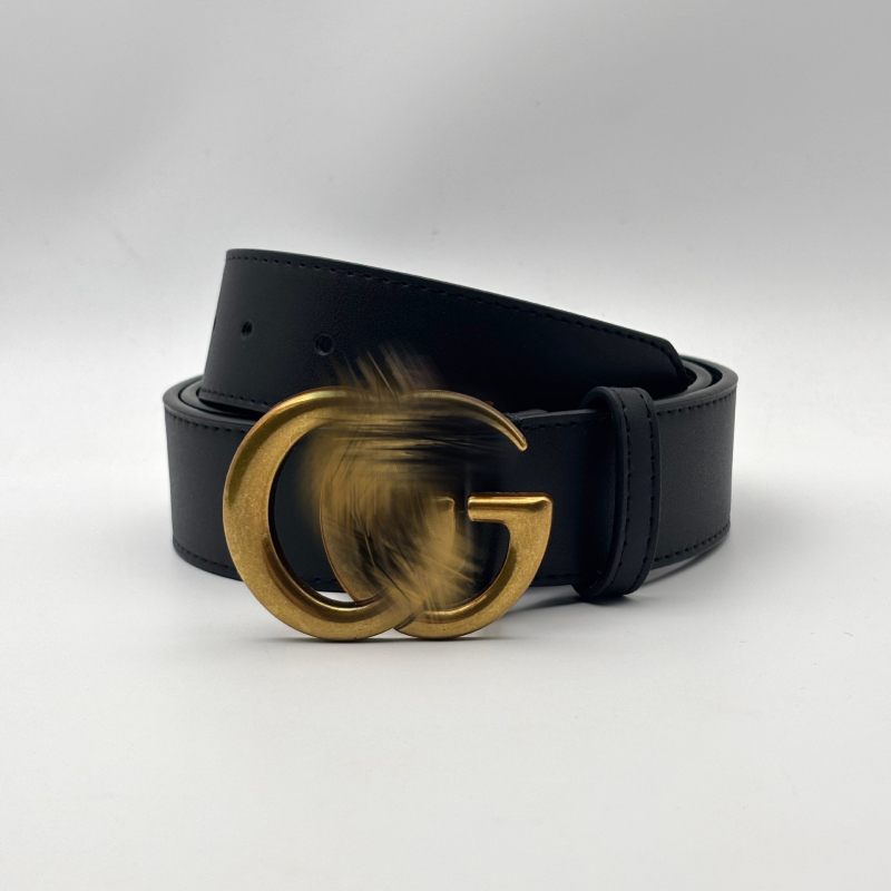 Double-C колан, цветен и минималистичен стил, гладък катарама, двуслойна телешка кожа, широк колан