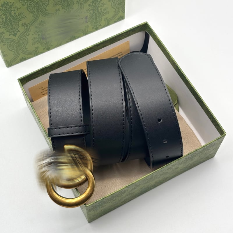 Double-C колан, цветен и минималистичен стил, гладък катарама, двуслойна телешка кожа, широк колан