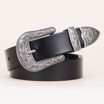 Женски кожен колан с пиново закопчаване — естествена телешка кожа, двуслоен, ретро стил, универсален за дънки и ежедневни панталони