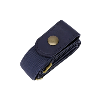 Женски невидим еластичен колан без дупки, регулируем PU колан със закопчаване