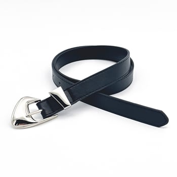 Дамски PU кожен колан с катарама от сплав, ширина 2,5 см, прост, модерен и универсален, подходящ за поли