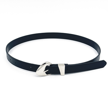 Дамски PU кожен колан с катарама от сплав, ширина 2,5 см, прост, модерен и универсален, подходящ за поли
