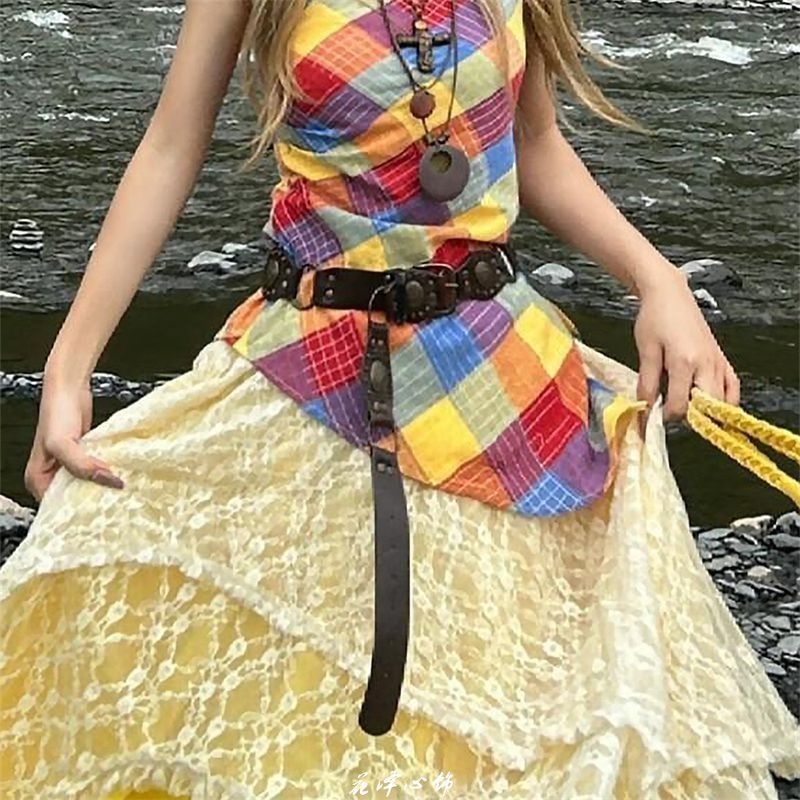 Ženski kaiš u boho etničkom stilu, dekorativni široki kaiš za haljine u zapadnom retro izgledu