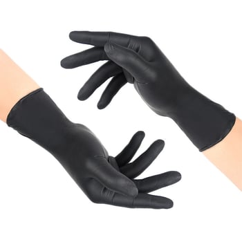 Μαύρα γάντια νιτριλίου, υψηλής ελαστικότητας, παχύτερα, αδιάβροχα, μιας χρήσης, κατάλληλα για κουζίνα, πλύσιμο πιάτων και οικιακές δουλειές
