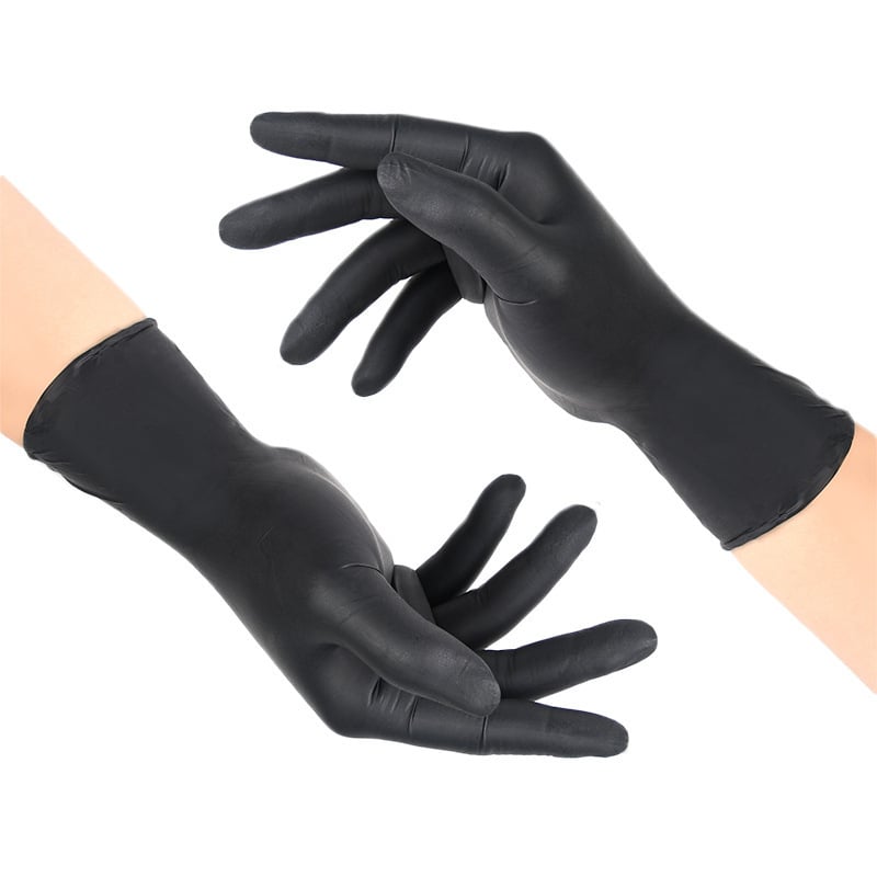 Μαύρα γάντια νιτριλίου, υψηλής ελαστικότητας, παχύτερα, αδιάβροχα, μιας χρήσης, κατάλληλα για κουζίνα, πλύσιμο πιάτων και οικιακές δουλειές