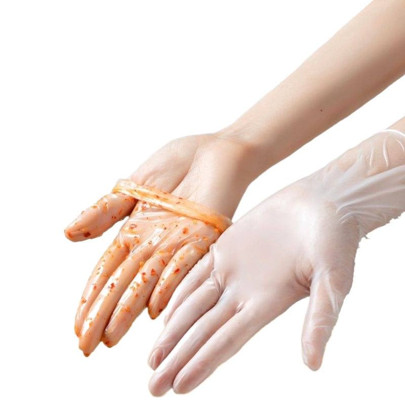 Εκτεταμένα γάντια PVC μιας χρήσης, τροφίμων ποιότητας, παχύτερα, για γυναίκες, κουζίνα, πλύσιμο πιάτων, οικιακές δουλειές, προστασία χεριών
