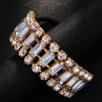 Korejskog stila šnira za kosu sa kristalima, za rep ili punđu, minimalistički elegantan dodatak za kosu