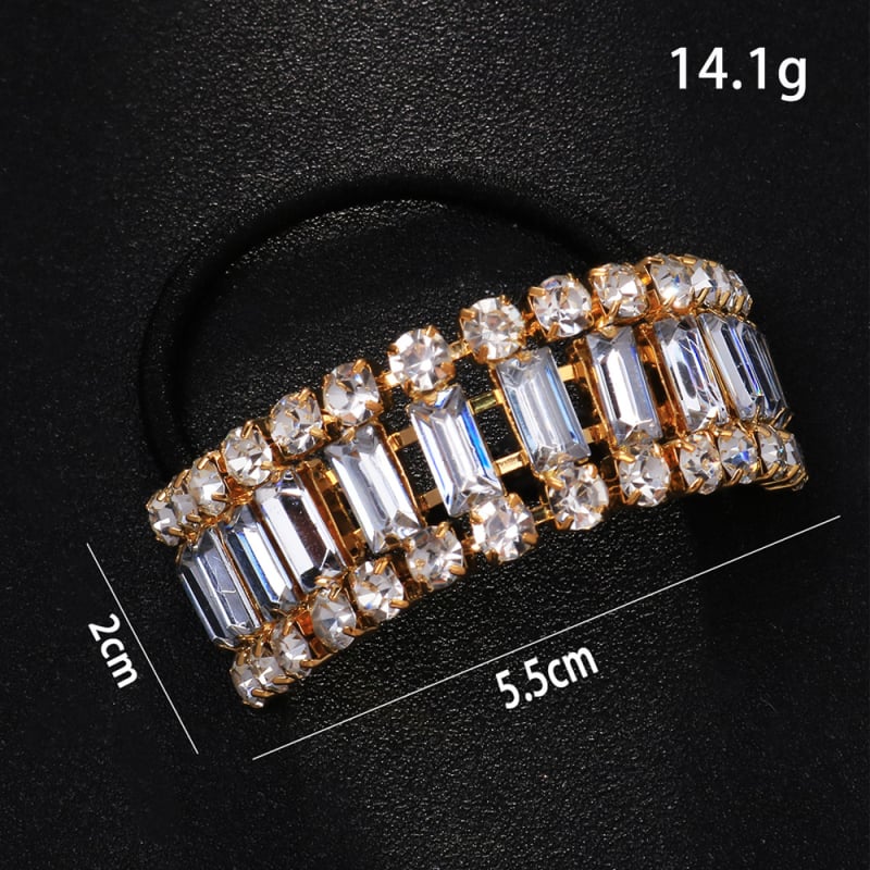 Korejskog stila šnira za kosu sa kristalima, za rep ili punđu, minimalistički elegantan dodatak za kosu