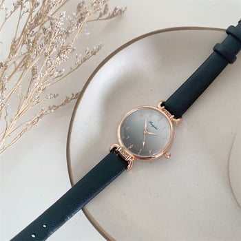 Часовник за момичета с градиентни цветове и тънка каишка, Инс стил, компактен размер за ученици средно училище и гимназия, показва само часа.