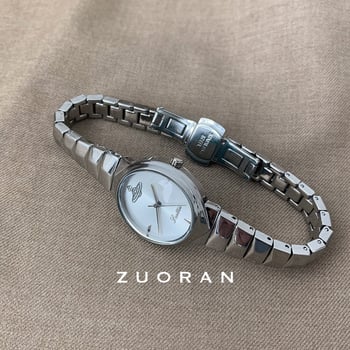 Zuoran дамски часовник със стоманен ланец в стил змийски кости, кварцов механизъм, водоустойчив до 30 m