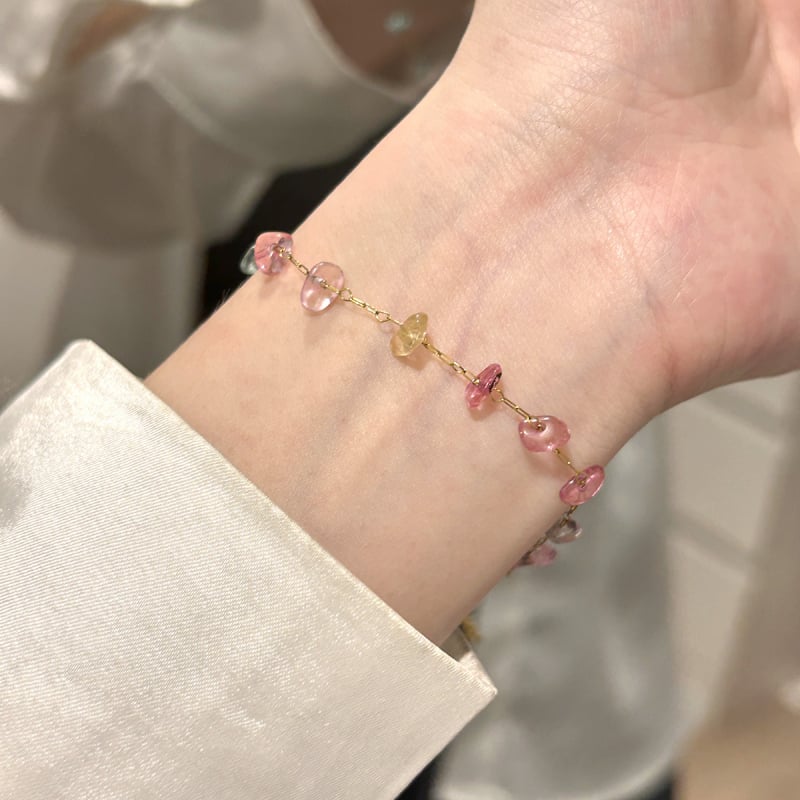 Γυναικείο βραχιόλι Ντοπαμίνη για καλοκαίρι, πολύχρωμοι κρύσταλλοι, διακριτικός σχεδιασμός, κομψό στρώσιμο για τον καρπό