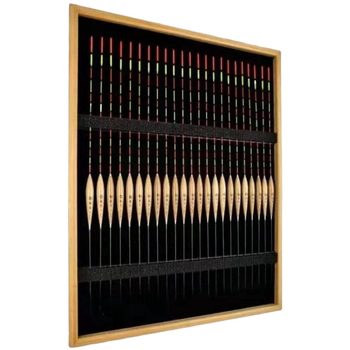 Дървена витрина за риболовни поплавъци със пяна разделител – персонализирана дисплей кутия за риболовни аксесоари