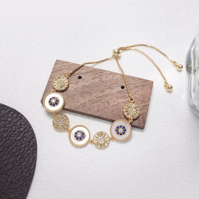 Βραχιόλι από κράμα με οκτακτινο αστέρι, νιχ σχεδιασμός γαλλικού ύψους, αναδιπλούμενο μοντέρνο κόσμημα για γυναίκες