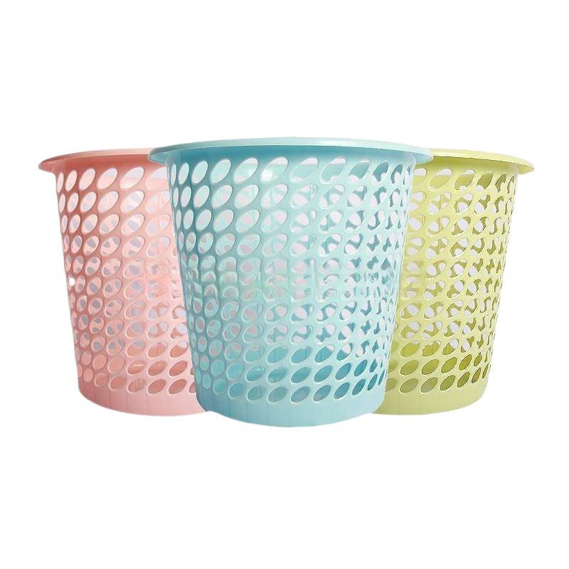 Coș simplu de plastic pentru baie și sufragerie, design decupat, coș pentru hârtie pentru uz casnic