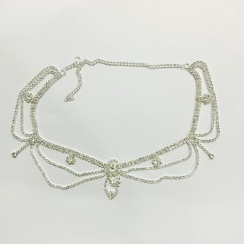 Višeslojna čelenka s resicama i kristalima, za vjenčanje, etno-retro stil, podesiva