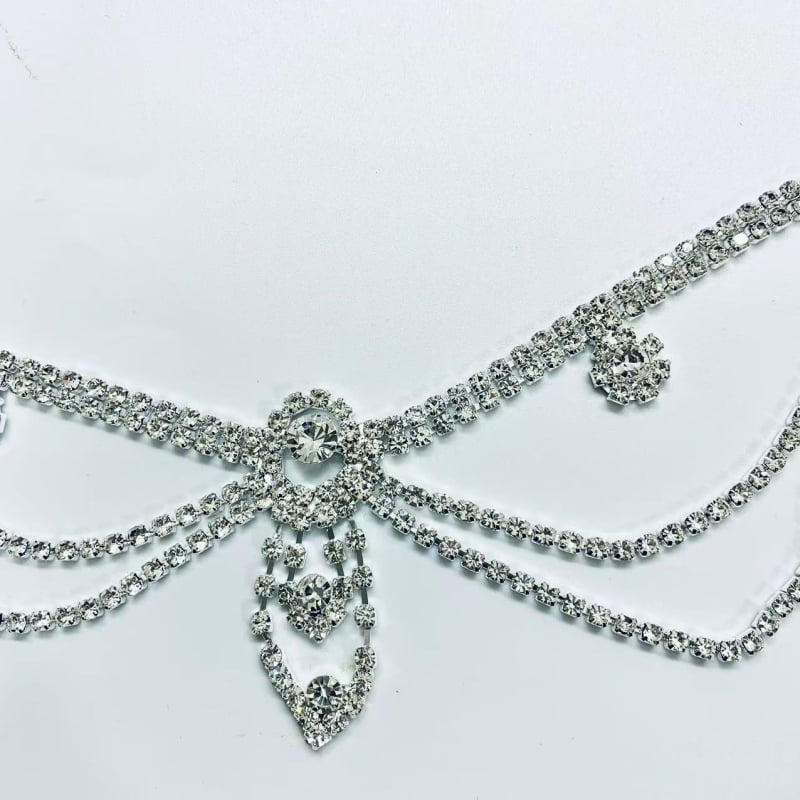 Višeslojna čelenka s resicama i kristalima, za vjenčanje, etno-retro stil, podesiva