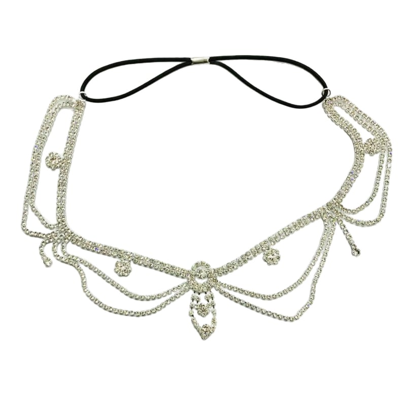 Višeslojna čelenka s resicama i kristalima, za vjenčanje, etno-retro stil, podesiva