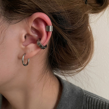 Klipovi za uši od titan čelika, francuski retro stil, minimalistički kružni oblik, unisex