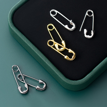 Nalan S925 srebrne naušnice – unisex minimalistične U-oblike, naušnice s klipsom za papir G0586