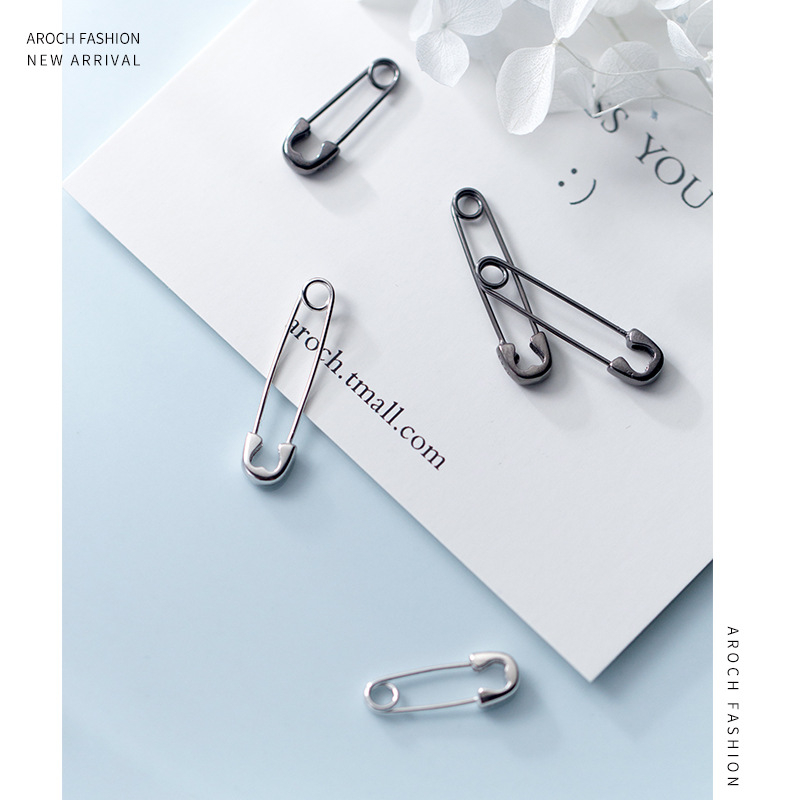 Nalan S925 srebrne naušnice – unisex minimalistične U-oblike, naušnice s klipsom za papir G0586