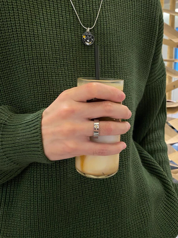 Muški prsten za kažiprst, veličine plus, minimalistički stil, postojana boja, ulična moda.