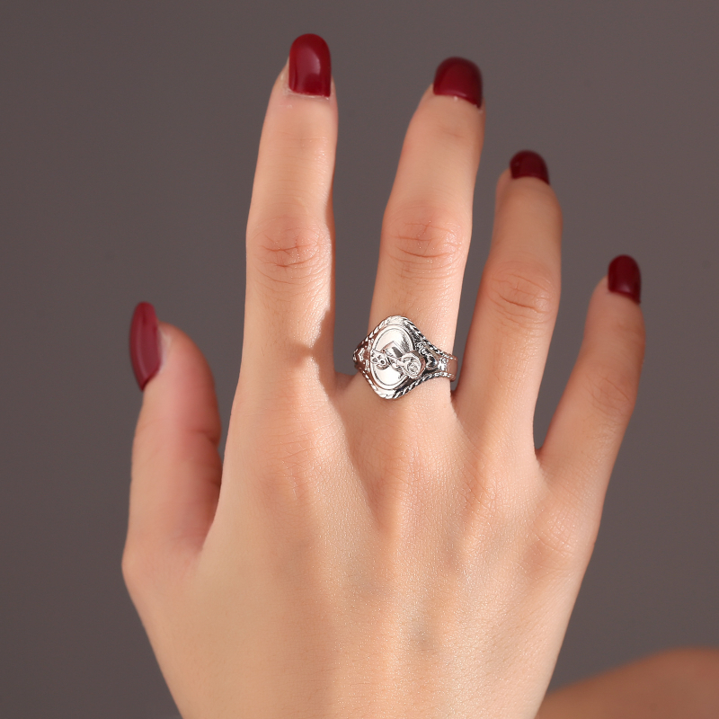 Muški prsten neobičnog oblika, stil željezni ratnik, punk inspiracija, japanski i korejski utjecaj, prsten za kažiprst
