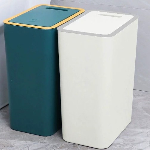 Plastični kanta za smeće s poklopcem, pravokutnog oblika, 12 L, kućna upotreba, praktičan