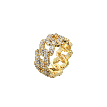 11 mm kubanski prsten s cirkonom, hip-hop stil, unisex