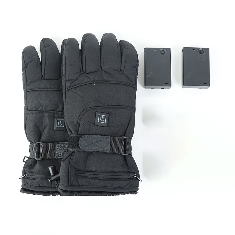 Επαναφορτιζόμενα θερμαινόμενα γάντια για τον χειμώνα, unisex για υπαίθρια σπορ (σκι και ποδηλασία), αδιάβροχα, με μπαταρία 4,5V