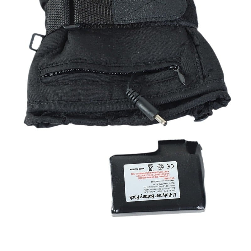 Επαναφορτιζόμενα θερμαινόμενα γάντια για τον χειμώνα, unisex για υπαίθρια σπορ (σκι και ποδηλασία), αδιάβροχα, με μπαταρία 4,5V