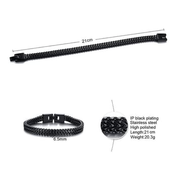 Nerđavi čelik Dragonbone lančana narukvica za muškarce – hip-hop nakit, srebrne boje, BR-642