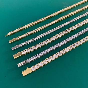 Muška narukvica od titan čelika, jednoslojni cirkon dijamant, kopča s opružnim zatvaračem, hip-hop stil