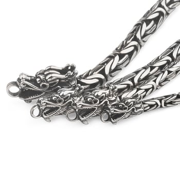 Narukvica s dvije glavne zmaja za muškarce, ručno izrađena, jedinstven retro dizajn s motivom mira, dar za dečka