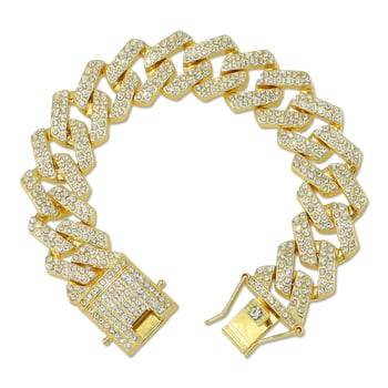 20 mm široka unisex narukvica s dijamantnim akcentom, hip-hop stil, geometrijski romb uzorak