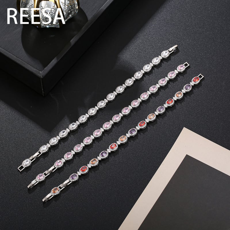 Nova podesiva narukvica s šarenim cirkonima, unisex, europsko-američki modni stil, hip-hop tenis lanac s kamenjem