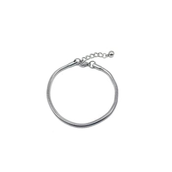 Nerđajući čelik – okrugla zmijska lančana narukvica – unisex, ulični stil, geometrijski dizajn