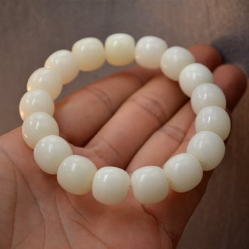 Unisex narukvica Bodhi korijena s plosnatim cilindričnim perlicama 13/12 mm