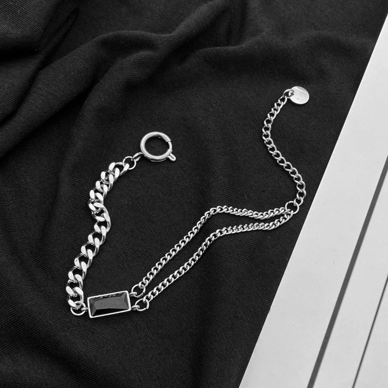 Dvoslojna narukvica od titan čelika, unisex, hip-hop punk vintage minimalistički dizajn