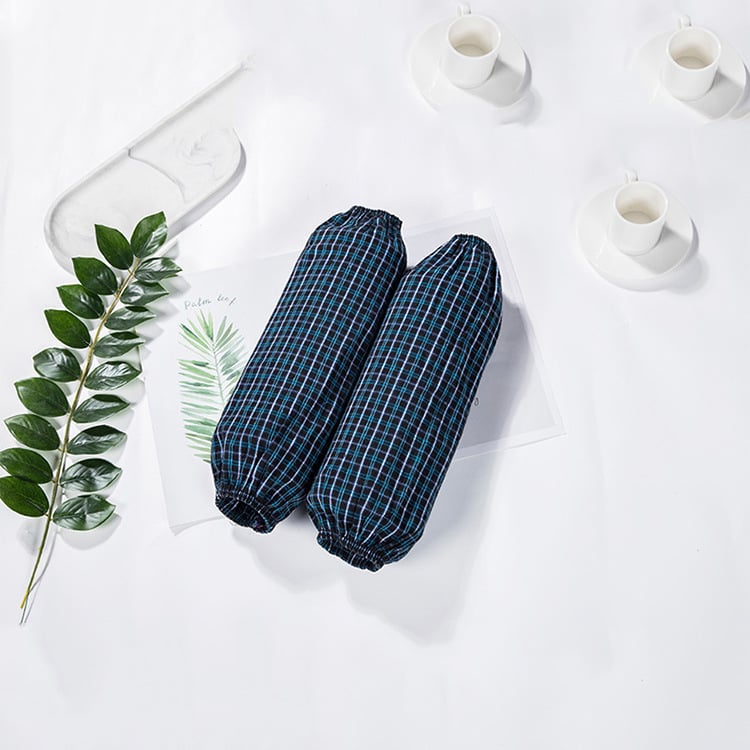Καρό βαμβακερές μανσέτες κουζίνας, ανθεκτικές σε λίπος και σκόνη, unisex για οικιακή χρήση