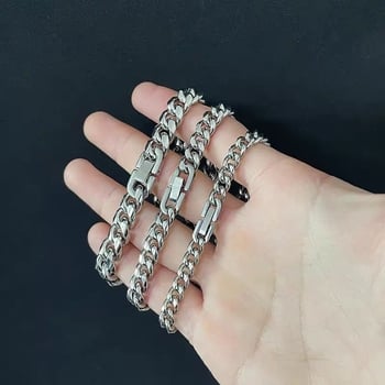 Unisex kubanski lančani narukvica od titan čelika, hip-hop stil, minimalistički dizajn