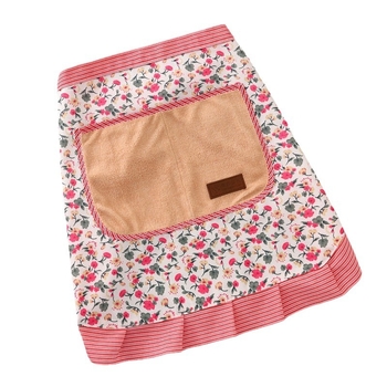 Κορεατικού στυλ ποδιά μισού μήκους από καμβά με φλοράλ σχέδιο, για κουζίνα και οικιακή χρήση, ανθεκτική στις κηλίδες και στη φθορά, ιδανική για το μαγείρεμα