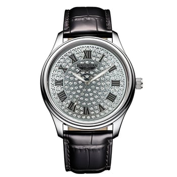 Binlihuan Мъжки кварцов часовник с кожена каишка, прост дизайн, водоустойчив